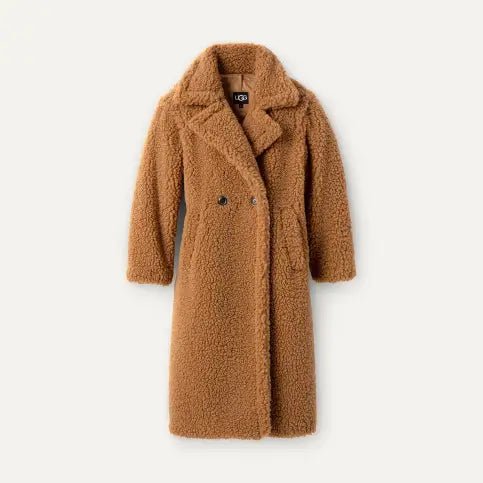 UGG GERTRUDE LONG TEDDY Womens Coat Chestnut - Shuperb