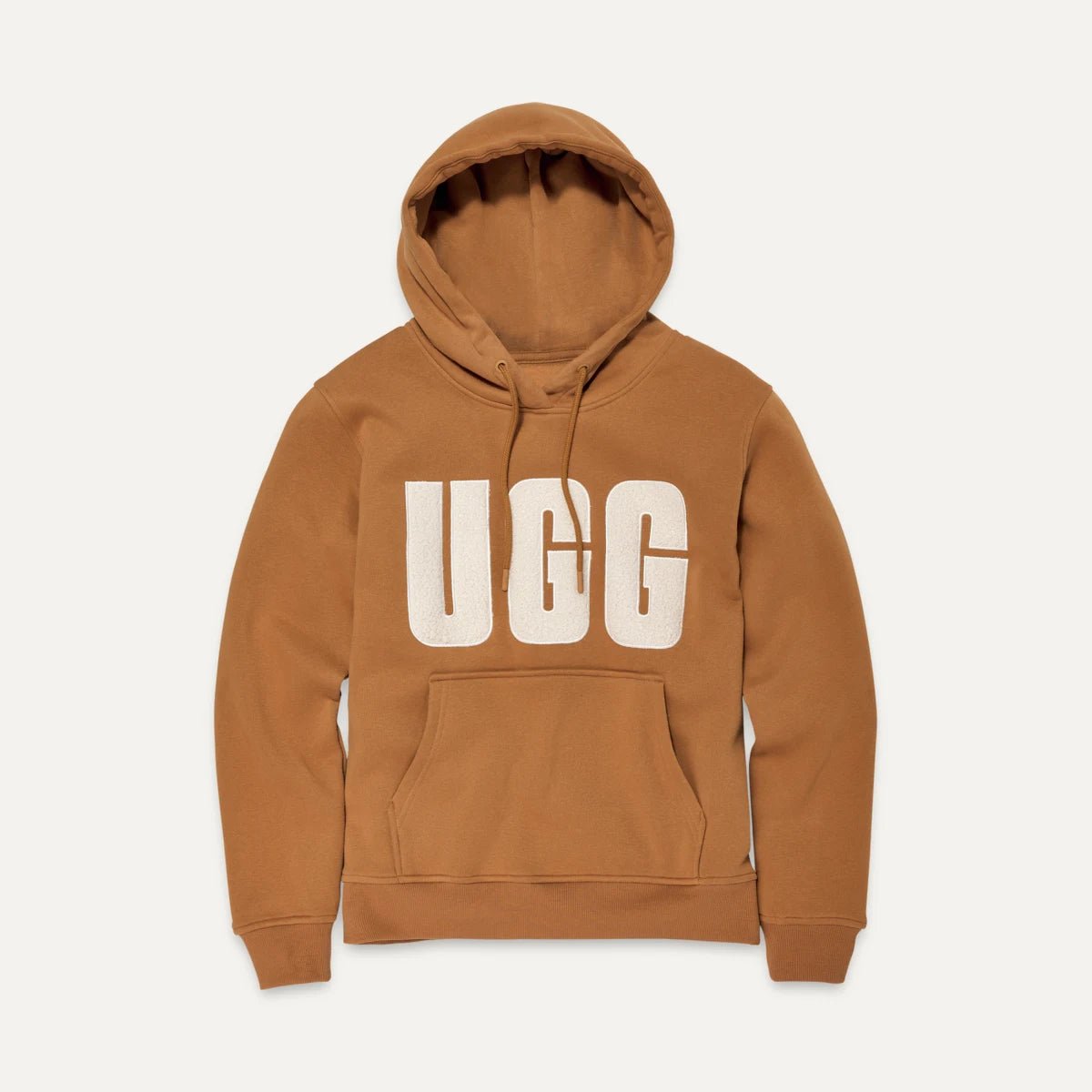 UGG REY UGGFLUFF LOGO Womens Hoodie Chestnut / Plaster - Shuperb