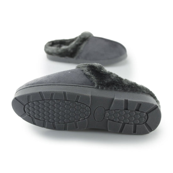 Dr Keller DECATOR Ladies Soft Mule Slippers Charcoal - Shuperb