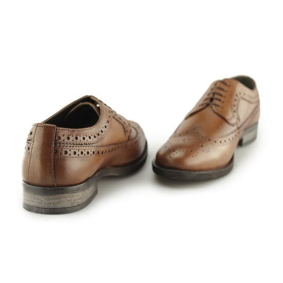 Silver Street London DOWNING Mens Leather Longwing Derby Brogues Tan - Shuperb