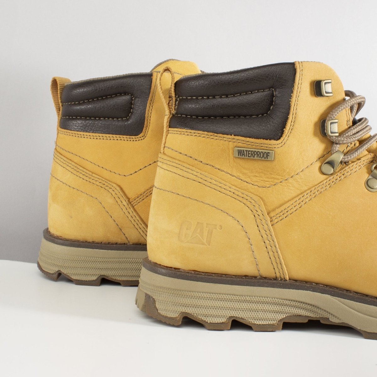 CAT SIRE Mens Nubuck Waterproof Boots Honey - Shuperb