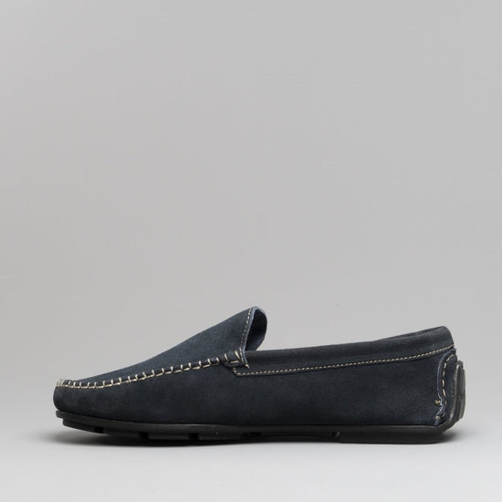 Catesby Shoemakers JOSHUA Mens Suede Leather Driving Loafers Navy - Shuperb