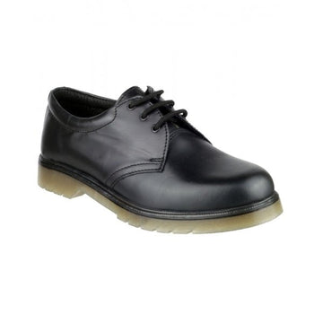 Amblers ALDERSHOT Unisex Leather Shoes Black - Shuperb