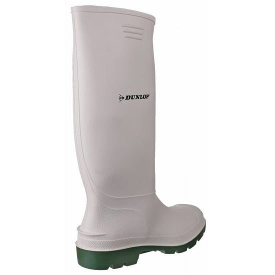 Dunlop PRICEMASTOR Ladies Wellington Boots White/Green - Shuperb