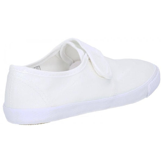 Mirak 99248 Unisex Canvas Touch Fasten Plimsolls White - Shuperb