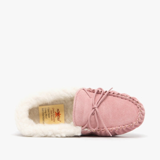 Mokkers EMILY Ladies Moccasin Slippers Pink - Shuperb