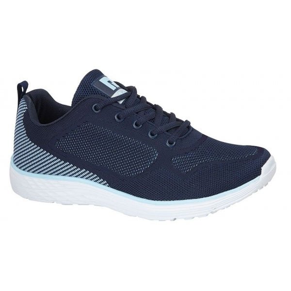 DEK FOX Ladies Casual Running Trainers Navy/Sky Blue - Shuperb