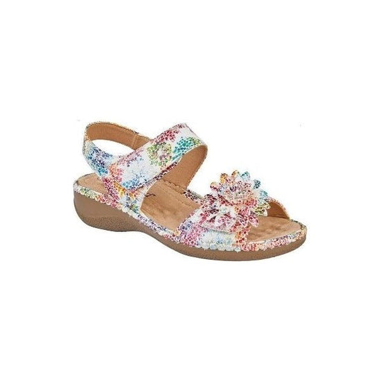 Boulevard IRIS Ladies Touch Fasten Sandals Multi Floral - Shuperb