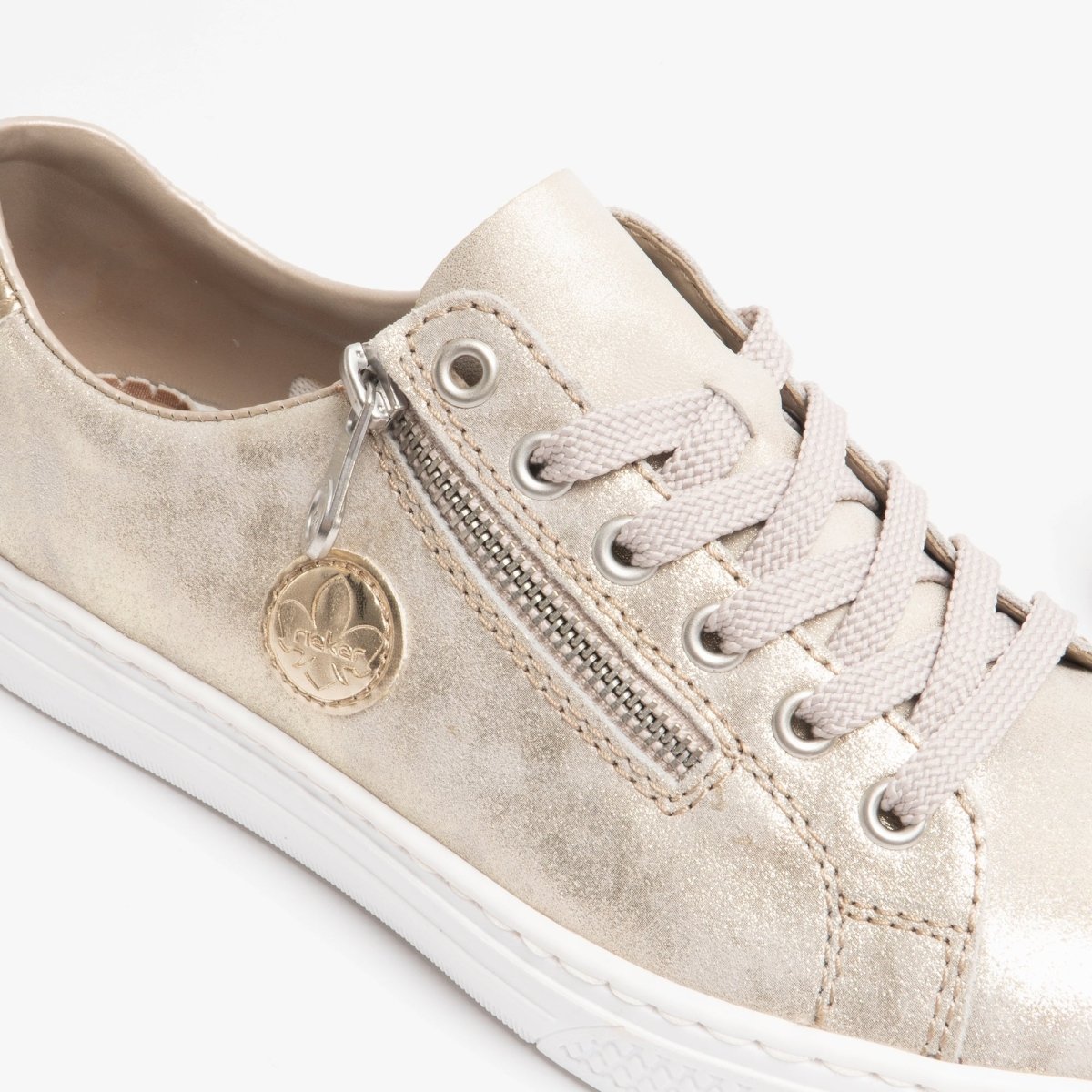 Rieker L59L8 - 62 Ladies Casual Trainers Gold - Shuperb