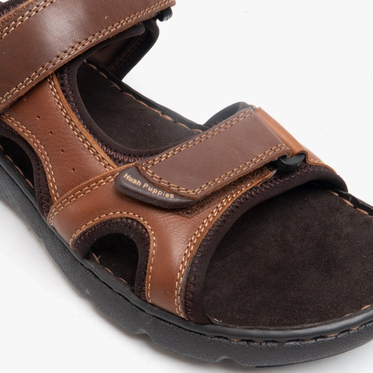 Hush Puppies CARTER Mens Leather Sandals Brown - Shuperb