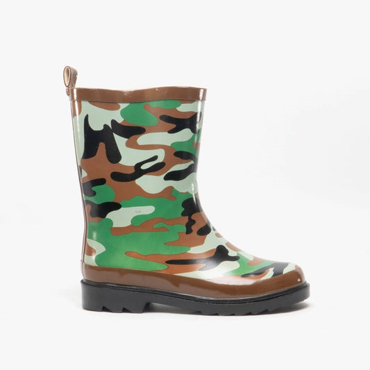 Stormwells W208E Boys Short Wellington Boots Camo - Shuperb