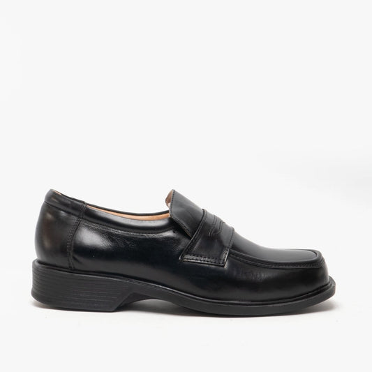 Amblers MANCHESTER Mens Leather Loafers Black - Shuperb