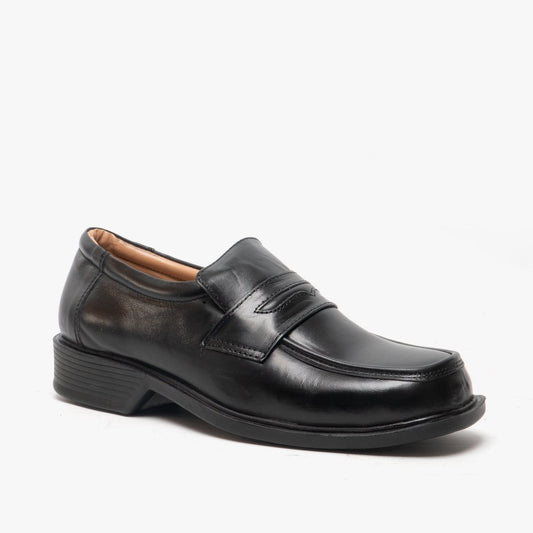 Amblers MANCHESTER Mens Leather Loafers Black - Shuperb