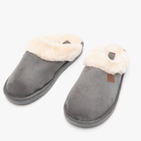 Jo & Joe WICKLOW Ladies Mule Slippers Charcoal - Shuperb