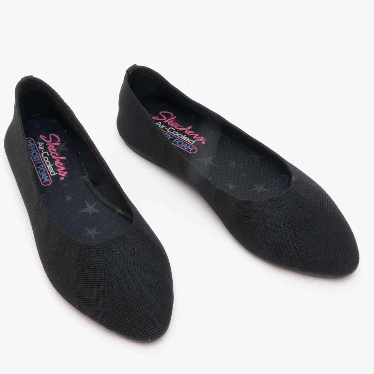 Skechers CLEO BEWITCH Ladies Ballerina Shoes Black - Shuperb