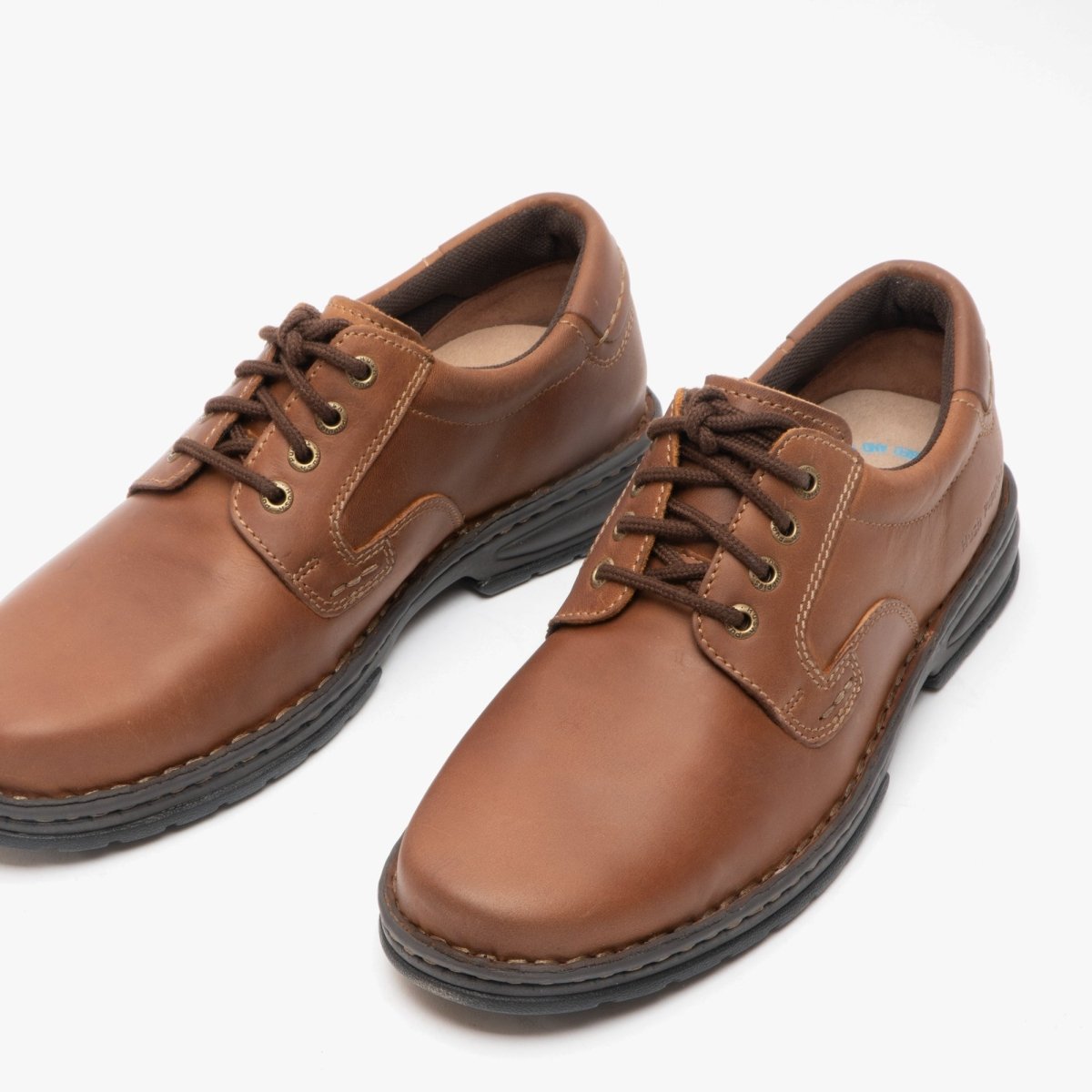 Hush Puppies OUTLAW II Mens Leather Shoes Brown - Shuperb