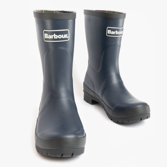 Barbour BANBURY Ladies Mid - Calf Wellington Boots Navy - Shuperb