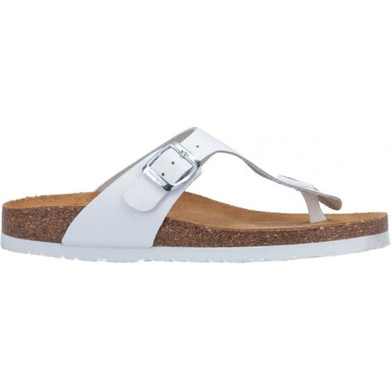 Hush Puppies KAYLA Ladies Leather Toe Post Sandals White - Shuperb