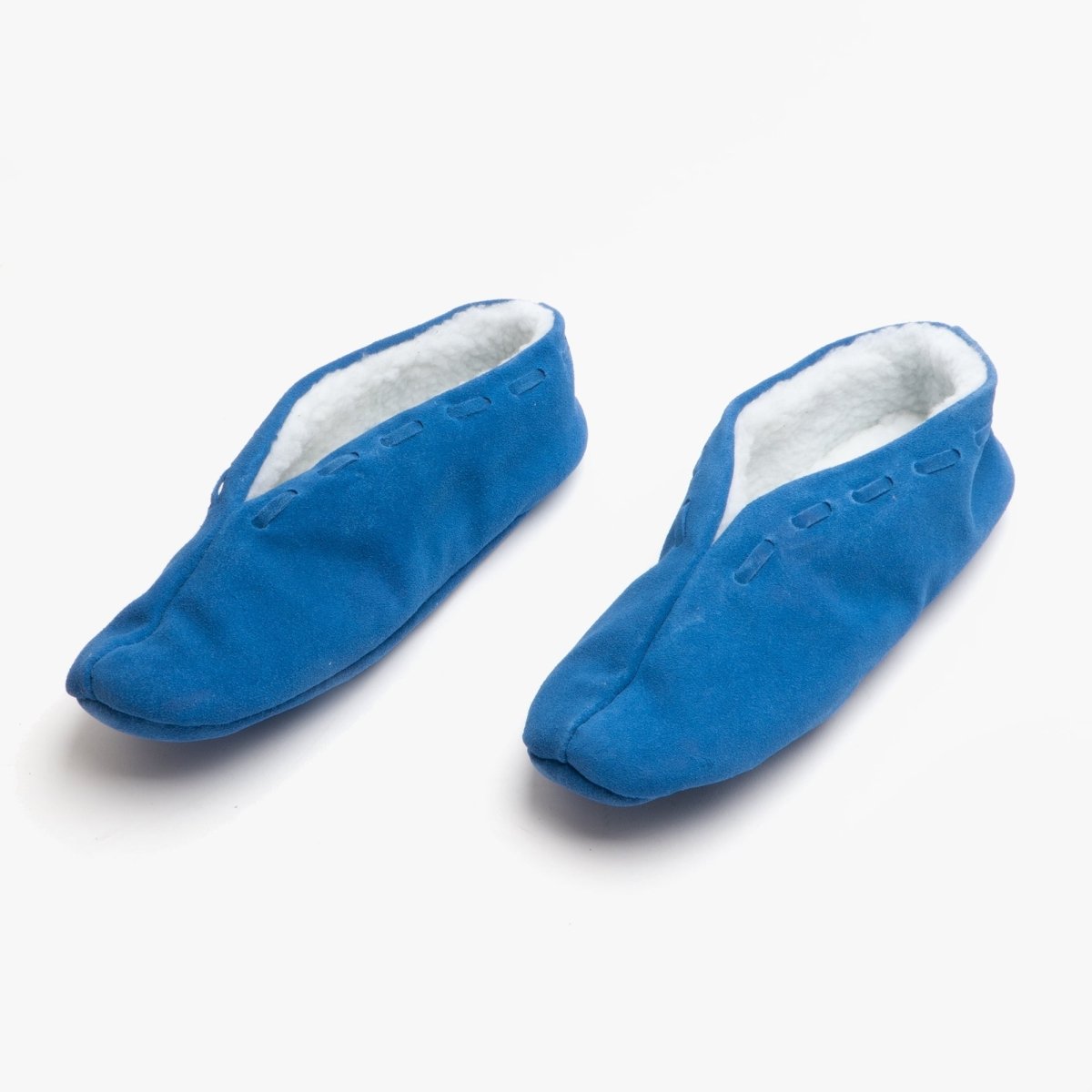 House of Slippers PIXIE Ladies Suede Boot Slippers Royal Blue - Shuperb