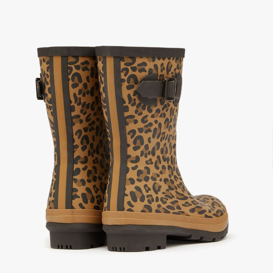 Joules MOLLY WELLY Ladies Rubber Wellies Tan Leopard - Shuperb