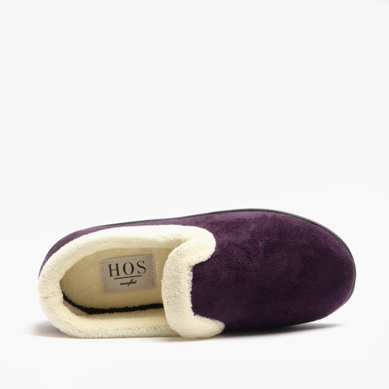 HOS Comfort REYNA Ladies Full Slippers Purple - Shuperb