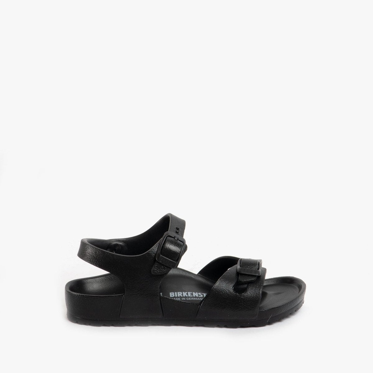 Birkenstock RIO 126113 (Nar) Kids EVA Two Strap Sandals Black - Shuperb