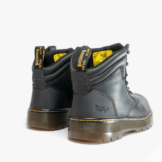 Dr Martens BRACE Unisex Leather Safety Boots Black - Shuperb