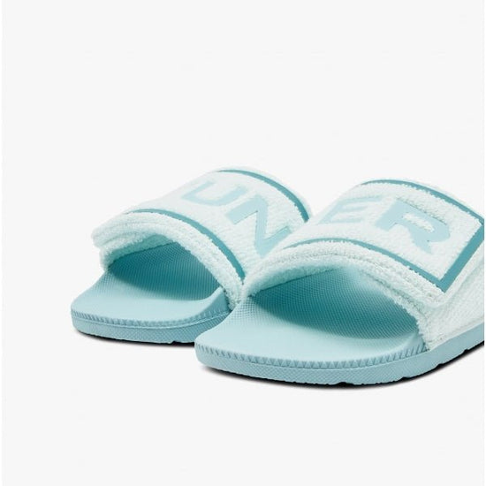 Hunter ORIGINAL LOGO SLIDE Ladies Sandals Spearmint/Eucalyptus - Shuperb