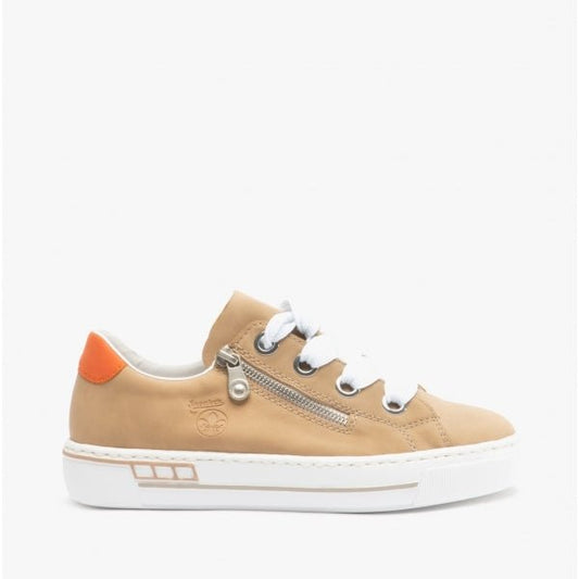 Rieker L88A0 - 62 Ladies Casual Trainers Nude - Shuperb