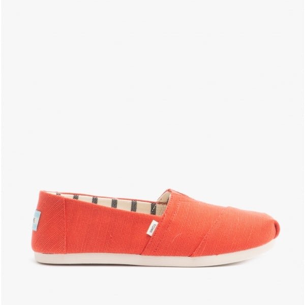 TOMS ALPARGATA Ladies Canvas Espadrille Shoes Paprika - Shuperb