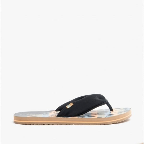 TOMS PIPER Ladies Jersey Flip Flops Black - Shuperb