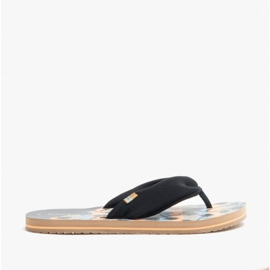 TOMS PIPER Ladies Jersey Flip Flops Black - Shuperb