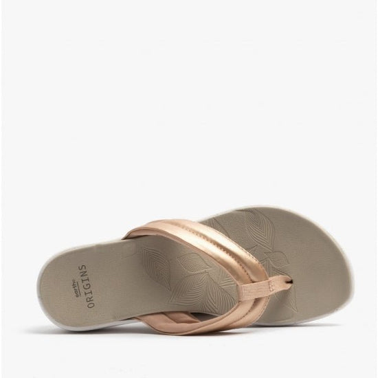 Earth Spirit GLEN Ladies Toe Post Sandals Rose Gold - Shuperb