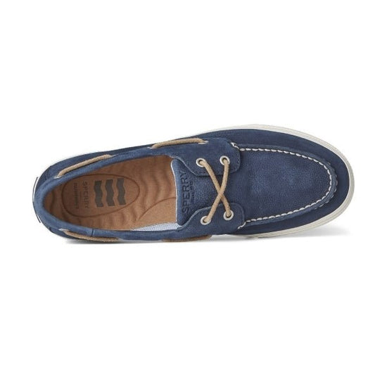 Sperry BAHAMA PLUSHWAVE Mens Leather Boat Shoes Navy - Shuperb