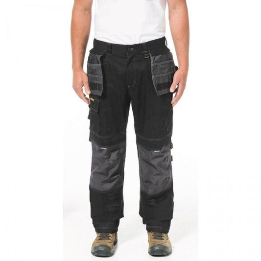 CAT H2O DEFENDER Mens Cotton/Polyester Work Trousers Black - Shuperb