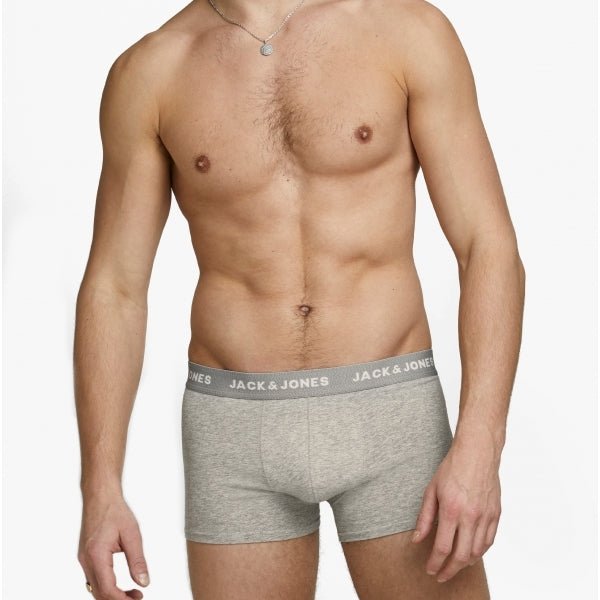 Jack & Jones BASIC PLAIN TRUNKS Mens Cotton 5 Pack Underwear Multi - Shuperb