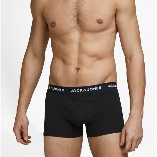 Jack & Jones BASIC PLAIN TRUNKS Mens Cotton 5 Pack Underwear Multi - Shuperb