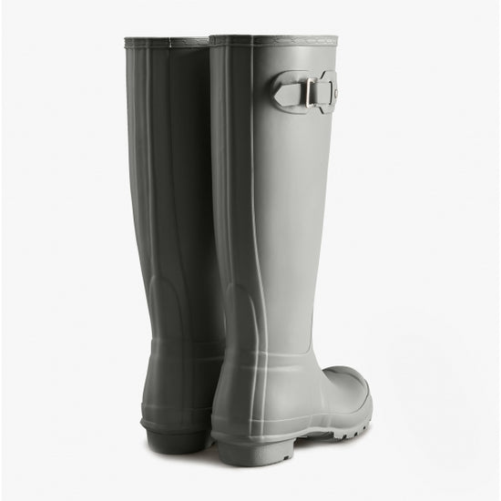 Hunter ORIGINAL TALL Ladies Rubber Wellington Boots Tundra Grey - Shuperb