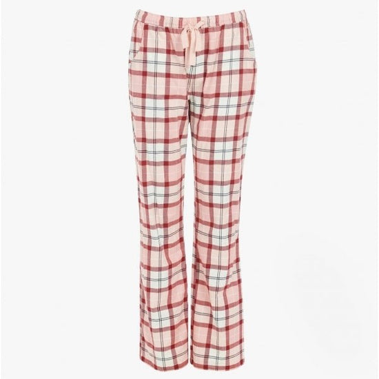 Barbour PHOEBE Ladies Cotton Blend Pyjama Set Red/Pink Tartan - Shuperb