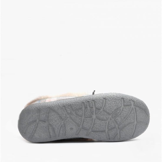 Jo & Joe PEMBROKE Ladies Moccasin Slippers Slate - Shuperb