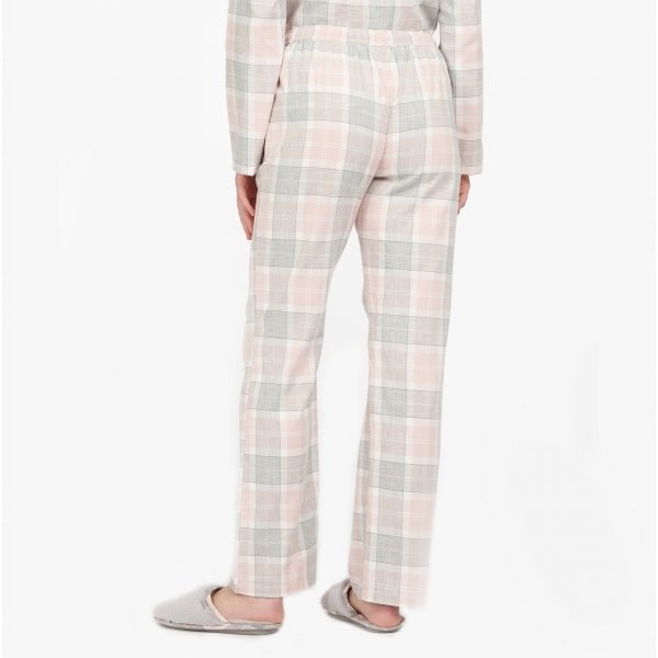 Barbour NANCY Ladies Cotton Pyjama Bottoms Pink Tartan - Shuperb