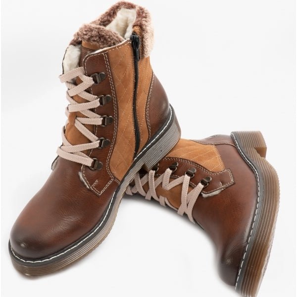 Rieker 70025 - 24 Ladies Ankle Boots Brown - Shuperb