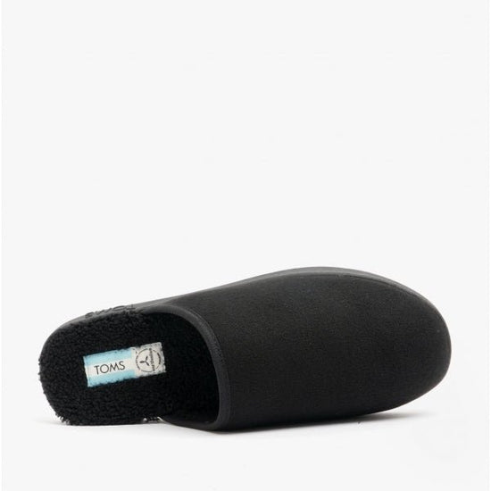 TOMS HARBOR Mens Felt Mule Slippers Black - Shuperb