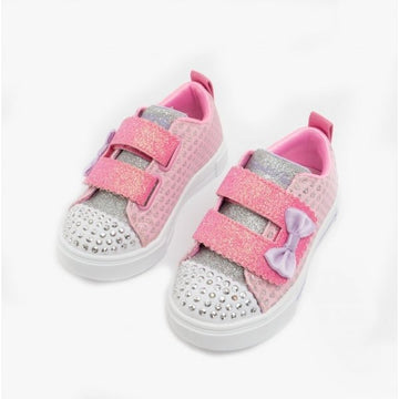 Skechers Twinkle Toes TWINKLE SPARKS HEART DREAMER Girls Light - Up Trainers Pink - Shuperb