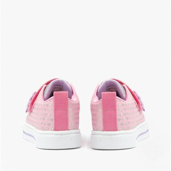 Skechers Twinkle Toes TWINKLE SPARKS HEART DREAMER Girls Light - Up Trainers Pink - Shuperb