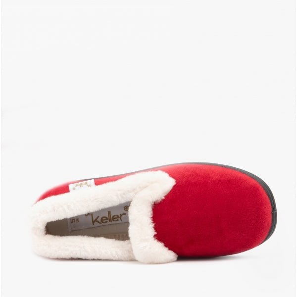 Dr Keller ALMA Ladies Full Slippers Red - Shuperb