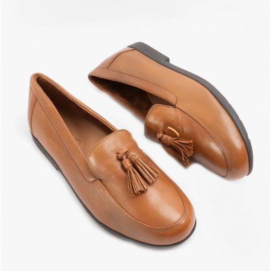 Strive VERONA Ladies Leather Loafers Tan - Shuperb