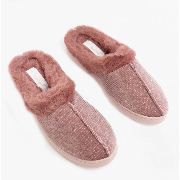 Dr Keller DECATOR Ladies Mule Slippers Pink - Shuperb