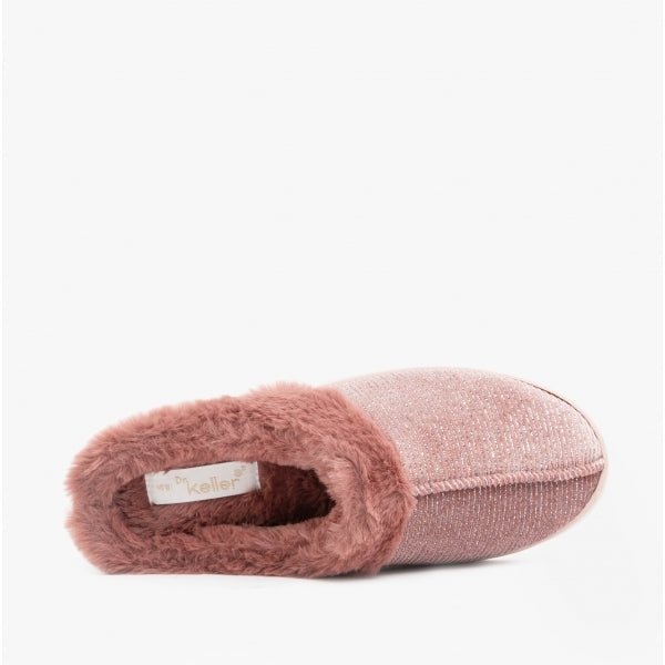 Dr Keller DECATOR Ladies Mule Slippers Pink - Shuperb