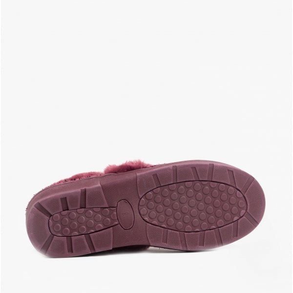 Dr Keller AVON Ladies Full Slippers Burgundy - Shuperb